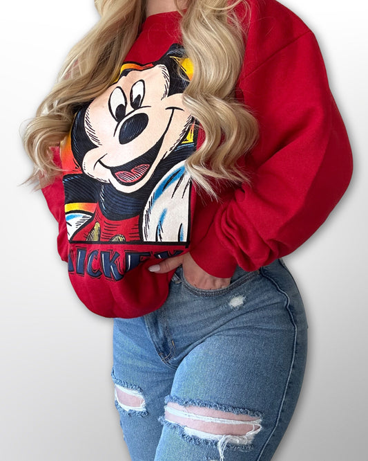 Mickey Red Crewneck Sweatshirt