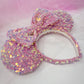 Pink Velvet Iridescent Sequin Ears Mickey Ears Minnie Ears Mouse Ears Sequin Ears Disney Ears