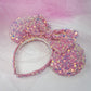 Pink Velvet Iridescent Sequin Ears Mickey Ears Minnie Ears Mouse Ears Sequin Ears Disney Ears