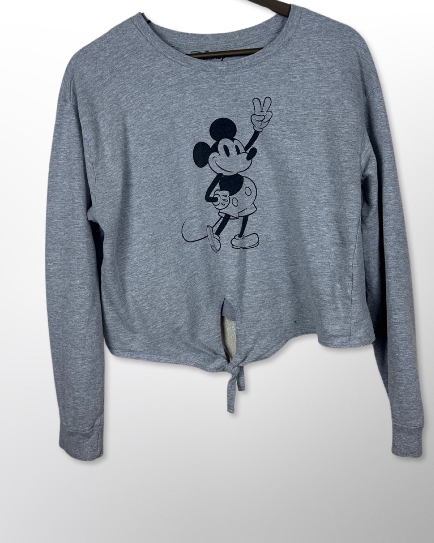 Cropped Mickey Tie Shirt