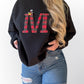 Mickey M Red Plaid Crewneck