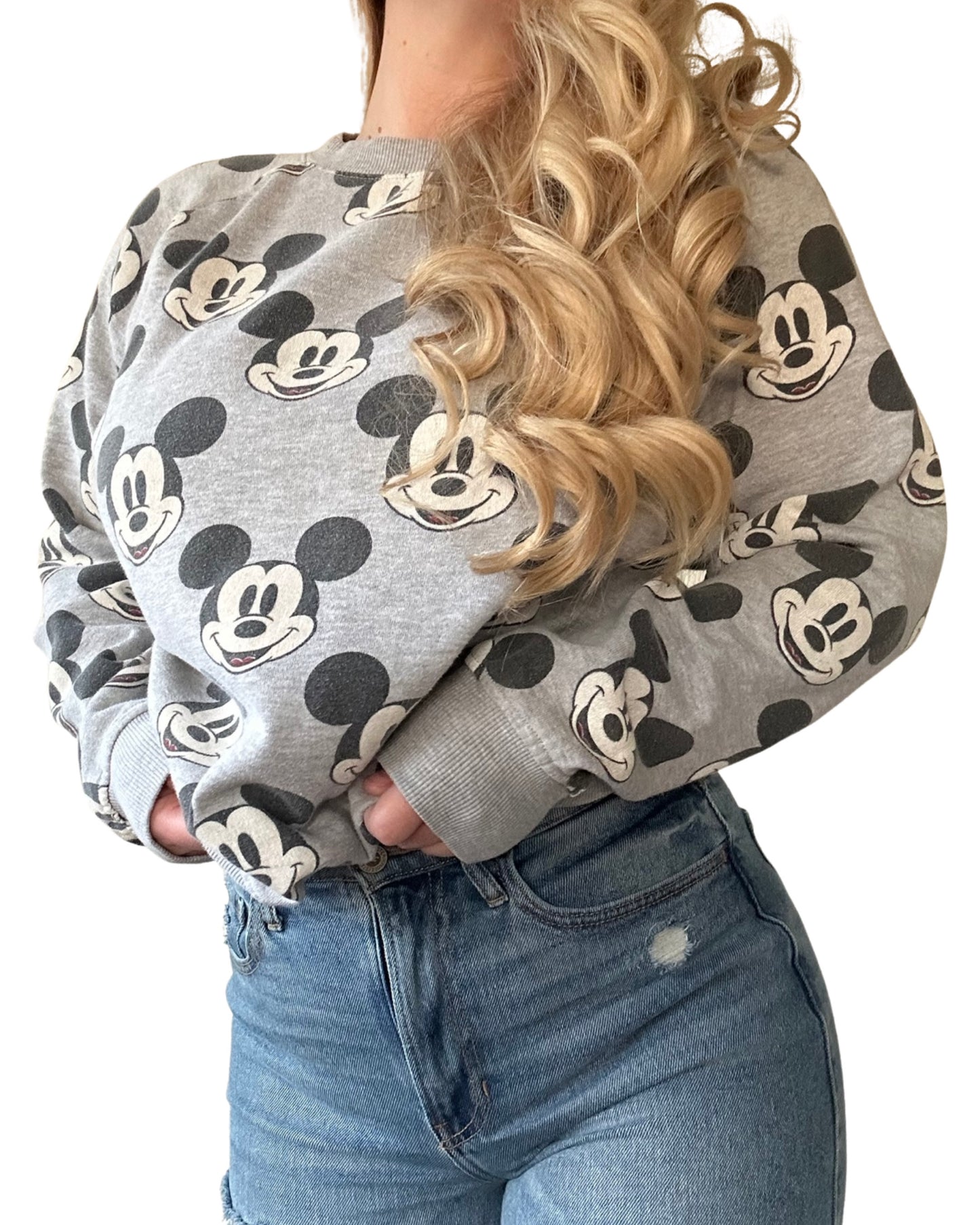 All Over Mickey Head Crewneck