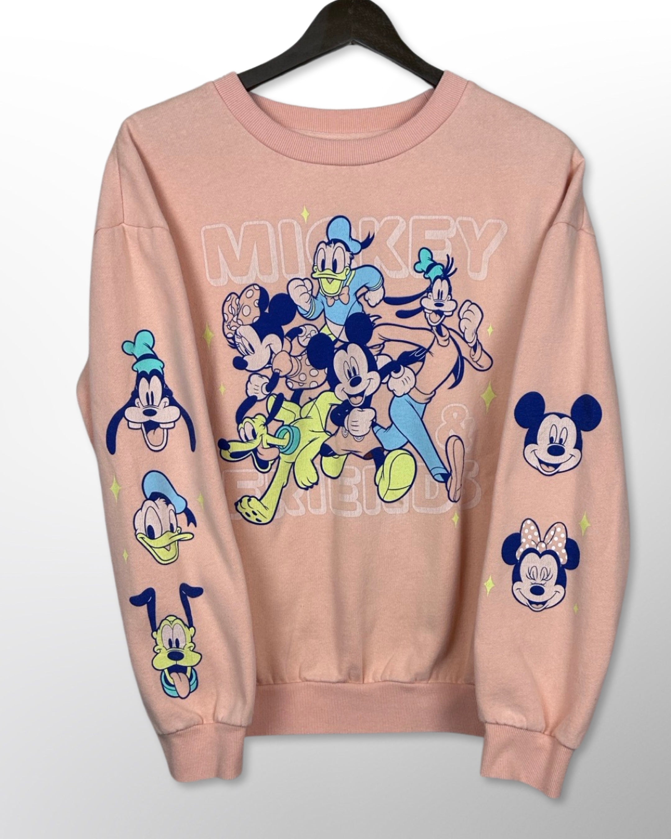 Mickey Friends Peach Crewneck Thehappyeverafterco