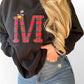 Mickey M Red Plaid Crewneck