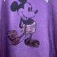 Purple Disneyland Raw Hem Crewneck Shirt